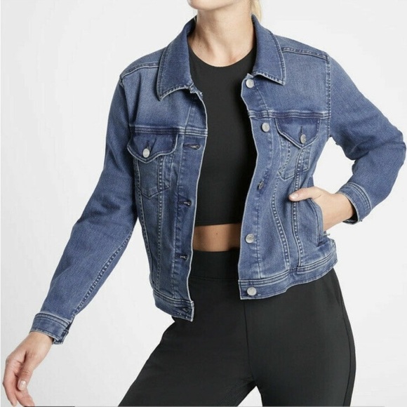 Athleta Detour Denim Jacket XS - Picture 1 of 9